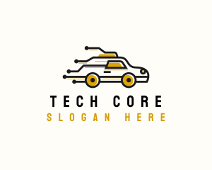 Taxi Tech Circuit logo design