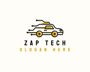 Taxi Tech Circuit logo design