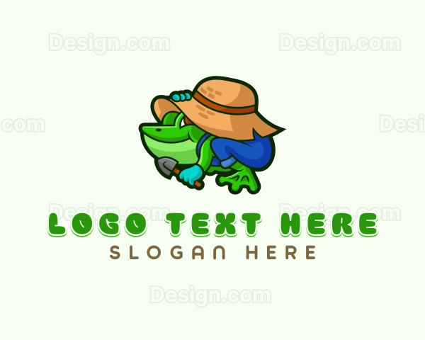 Landscaper Gardener Frog Logo