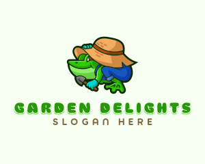 Landscaper Gardener Frog logo design