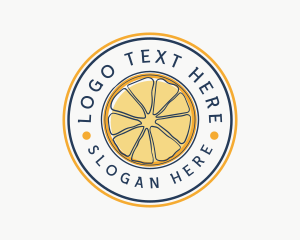 Orange Fruit Slice logo