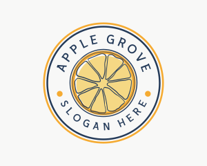 Orange Fruit Slice logo