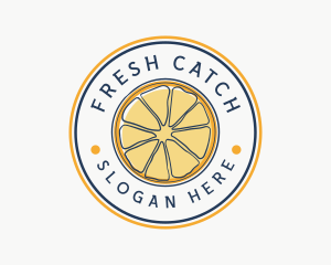 Orange Fruit Slice logo design