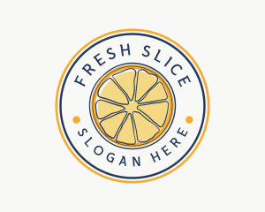 Orange Fruit Slice logo design