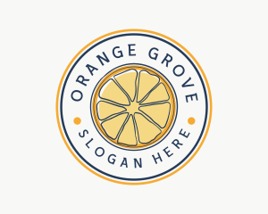 Orange Fruit Slice logo design