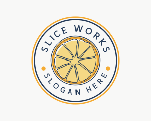 Orange Fruit Slice logo