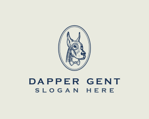 Dog Gentleman Grooming logo design