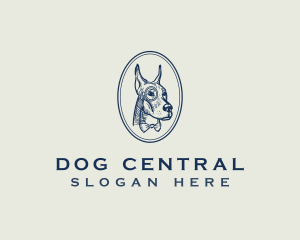 Dog Gentleman Grooming logo design