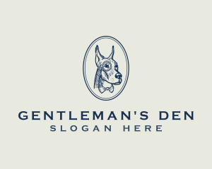 Dog Gentleman Grooming logo design