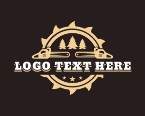 Chainsaw Logging Wood logo