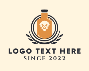 Beer Hops Bottle  logo