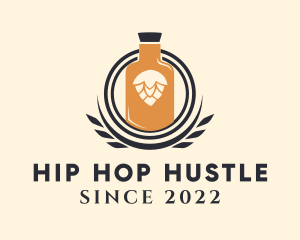 Beer Hops Bottle  logo design