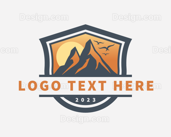 Outdoor Mountain Sunset Logo