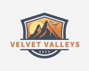 Outdoor Mountain Sunset logo design