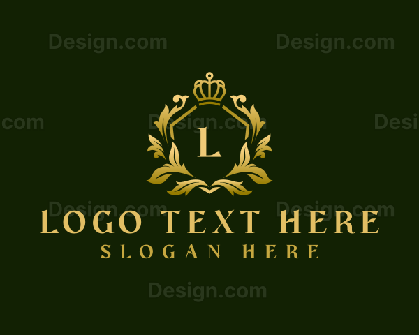 Floral Leaf Crest Logo