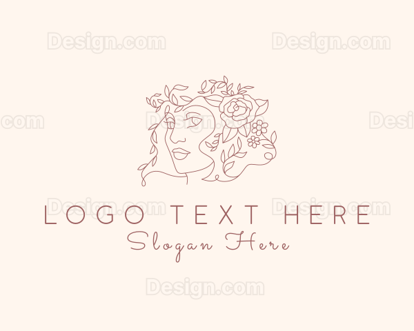 Floral Feminine Face Logo