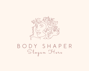 Floral Feminine Face logo design