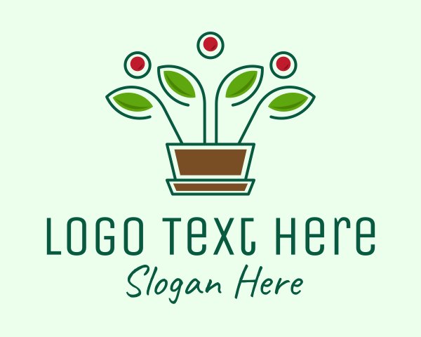 Potted logo example 4