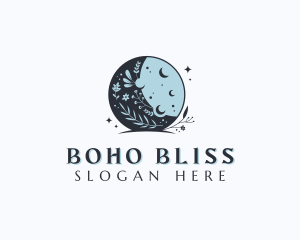 Floral Boho Moon  logo