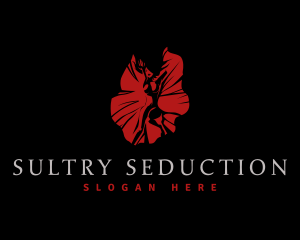 Red Seductive Woman logo design