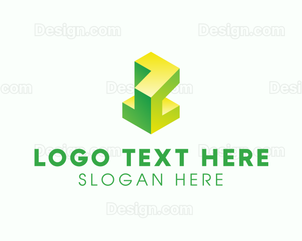 Modern 3D Geometric Shape Logo