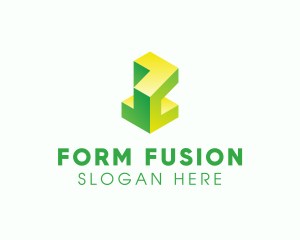 Modern 3D Geometric Shape logo