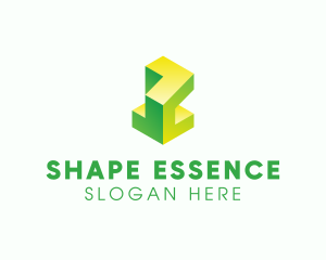 Modern 3D Geometric Shape logo