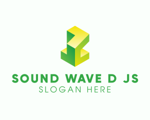 Modern 3D Geometric Shape logo design