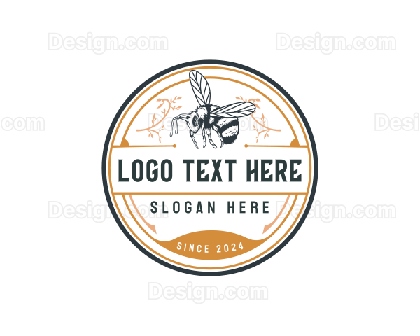 Honey Bee Insect Logo