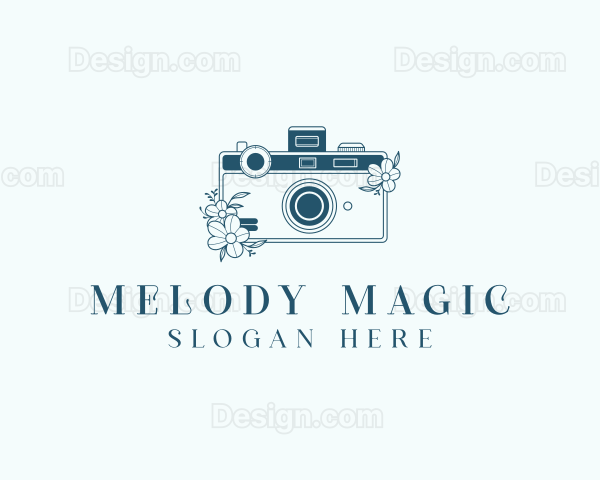 Floral Photographer Camera Logo