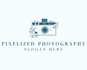 Floral Photographer Camera logo design