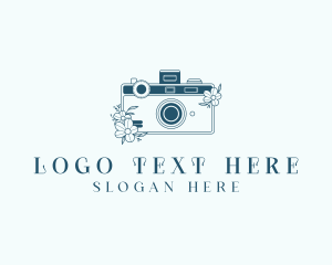 Photographer - Floral Photographer Camera logo design