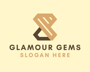 Brown Luxe Diamond logo design