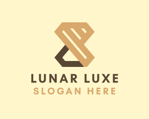 Brown Luxe Diamond logo design