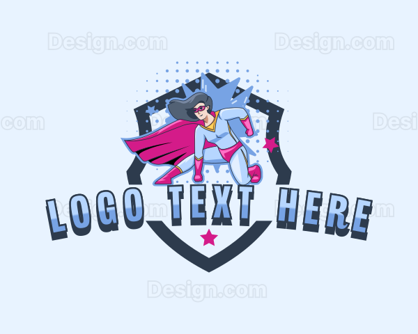 Superhero Mom Woman Logo