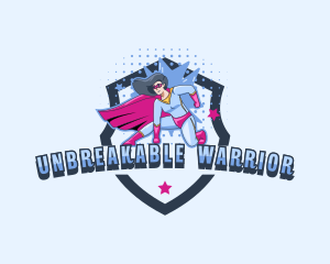 Superhero Mom Woman logo design