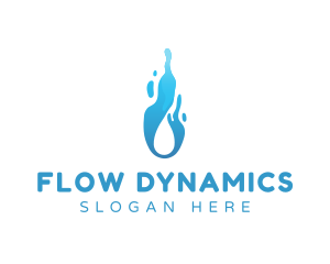 Droplet Liquid Flow logo design