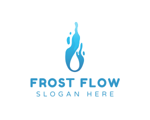 Droplet Liquid Flow logo design