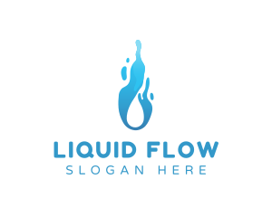 Droplet Liquid Flow logo design