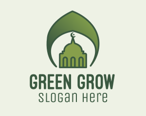 Green Islamic Mosque  logo design