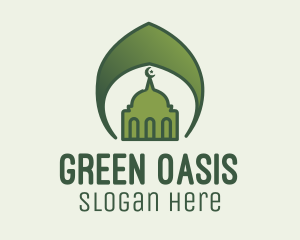 Green Islamic Mosque  logo design