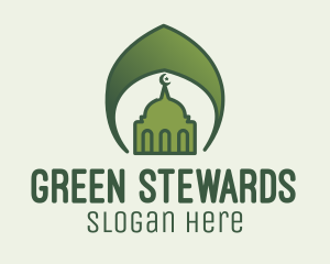 Green Islamic Mosque  logo design