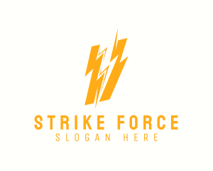 Thunder Volt Strike logo design