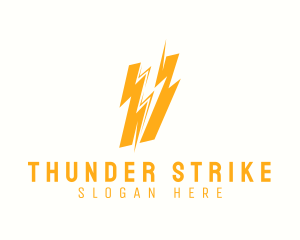 Thunder Volt Strike logo design