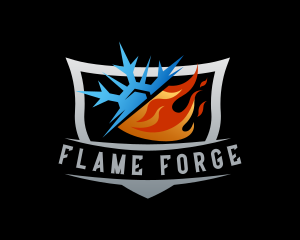 Cool Ice Flame Ventilation logo design