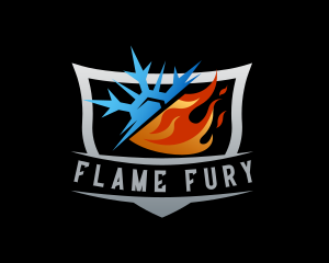 Cool Ice Flame Ventilation logo design