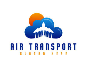 Cloud Airplane Tourism logo design