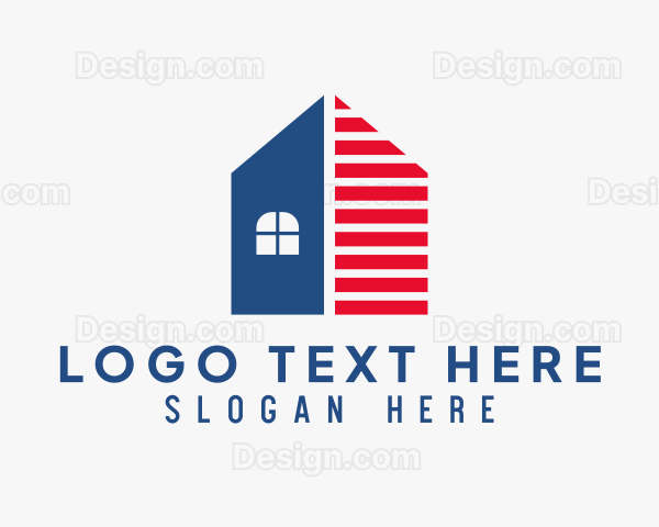 Patriotic House Realtor Logo