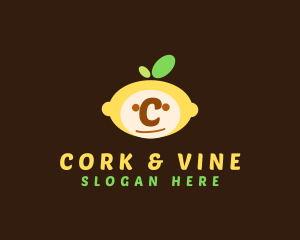 Lemon Fruit Face  logo design