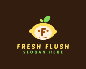 Lemon Fruit Face  logo design